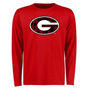 T-Shirt Georgia Men's Classic Long Sleeve Primary University T-Shirts Red