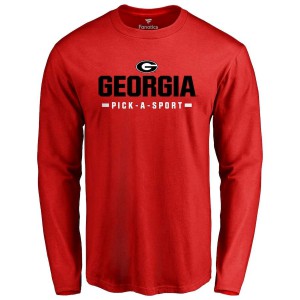T-Shirt UGA Men's Custom Sport Wordmark Long Sleeve University T-Shirt Red