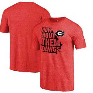 T-Shirt Georgia Bulldogs Men's Them Dawgs Hometown Collection Tri-Blend University T-Shirt Red
