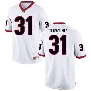 #31 Reid Tulowitzky Georgia Bulldogs Men's Replica Stitch Jerseys White