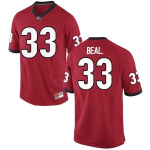 #33 Robert Beal Jr. University of Georgia Men's Replica Player Jerseys Red