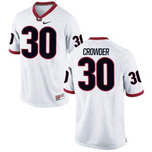 #30 Tae Crowder UGA Bulldogs Men's Game College Jerseys White