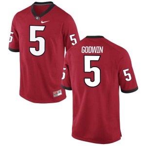 #5 Terry Godwin Georgia Bulldogs Men's Game High School Jerseys Red