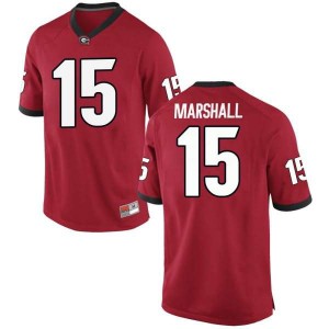 #15 Trezmen Marshall UGA Men's Game College Jerseys Red