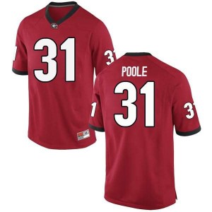 #31 William Poole Georgia Men's Game Player Jersey Red