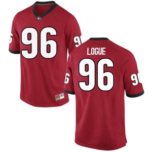#96 Zion Logue Georgia Bulldogs Men's Game Stitch Jerseys Red