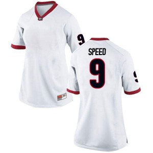 #9 Ameer Speed UGA Bulldogs Women's Game Official Jerseys White