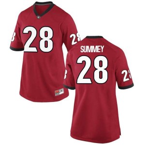 #28 Anthony Summey UGA Women's Game Player Jersey Red