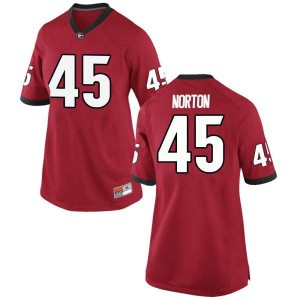 #45 Bill Norton Georgia Women's Game Stitched Jersey Red