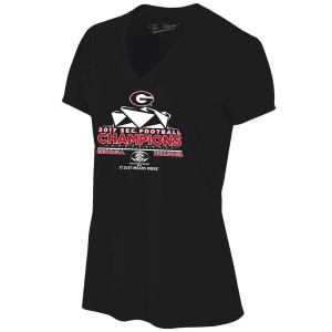 T-Shirt Georgia Women's 2017 SEC Football Conference Locker Room Champions Official T-Shirt Black