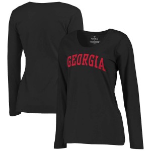 T-Shirt UGA Women's Basic Arch Black Long Sleeve Alumni T-Shirt Black