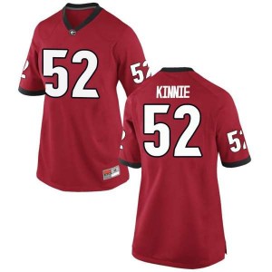 #52 Cameron Kinnie UGA Bulldogs Women's Game Official Jerseys Red