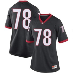 #78 D'Marcus Hayes UGA Bulldogs Women's Game Stitched Jerseys Black