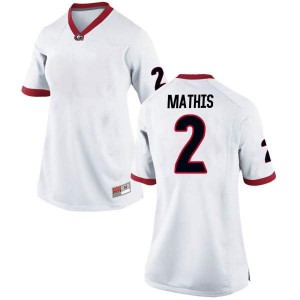 #2 D'Wan Mathis University of Georgia Women's Game Official Jerseys White