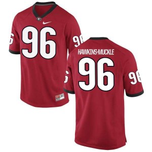 #96 DaQuan Hawkins-Muckle University of Georgia Women's Authentic Official Jersey Red