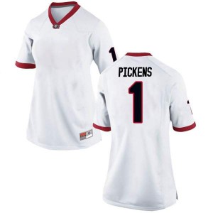 #1 George Pickens UGA Women's Game Embroidery Jerseys White