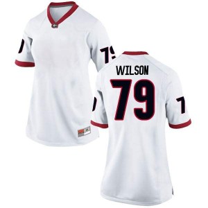 #79 Isaiah Wilson University of Georgia Women's Replica Football Jerseys White
