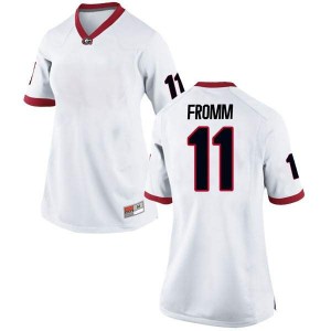 #11 Jake Fromm University of Georgia Women's Replica Football Jersey White
