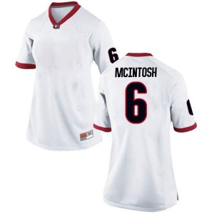 #6 Kenny McIntosh UGA Women's Game Stitched Jersey White