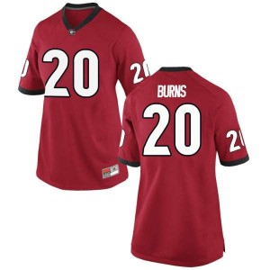 #20 Major Burns University of Georgia Women's Game Football Jersey Red