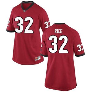 #32 Monty Rice Georgia Bulldogs Women's Game Stitch Jerseys Red