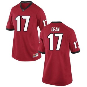 #17 Nakobe Dean University of Georgia Women's Game Player Jerseys Red