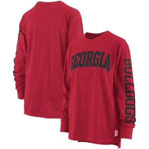 T-Shirt UGA Women's Pressbox Long Sleeve Two-Hit Canyon College T-Shirts Red