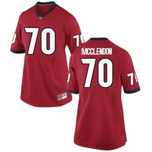 #70 Warren McClendon UGA Bulldogs Women's Game High School Jerseys Red