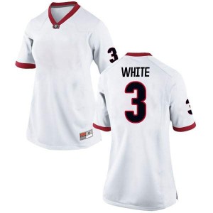 #3 Zamir White Georgia Bulldogs Women's Game Player Jerseys White