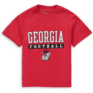 T-Shirt Georgia Bulldogs Youth Champion Football Drop Stitch T-Shirt Red