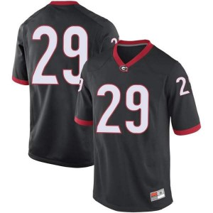 #29 Christopher Smith Georgia Youth Replica Official Jerseys Black