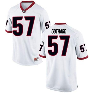 #57 Daniel Gothard UGA Bulldogs Youth Replica NCAA Jersey White