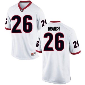 #26 Daran Branch Georgia Youth Game Stitch Jerseys White