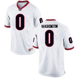 #0 Darnell Washington Georgia Youth Game Official Jerseys White