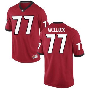 #77 Devin Willock Georgia Bulldogs Youth Game Embroidery Jersey Red