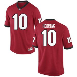 #10 Malik Herring University of Georgia Youth Replica Official Jerseys Red