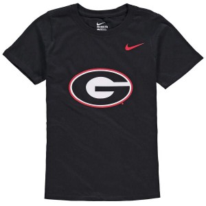 T-Shirt Georgia Youth Cotton Logo Stitch T-Shirt Black