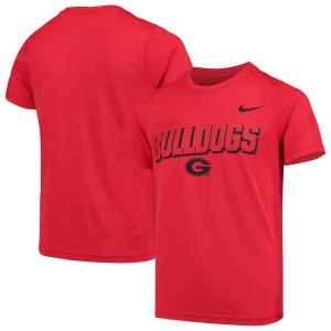 T-Shirt Georgia Bulldogs Youth Legend Lift Sideline Performance Player T-Shirt Red