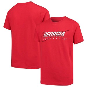 T-Shirt UGA Bulldogs Youth Sideline Facility Stitch T-Shirts Red