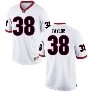 #38 Patrick Taylor Georgia Bulldogs Youth Game College Jersey White