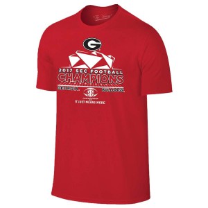 T-Shirt Georgia Youth 2017 SEC Football Conference Locker Room Champions High School T-Shirts Red