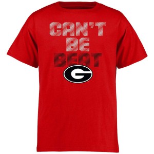 T-Shirt UGA Bulldogs Youth Can't Be Beat Football T-Shirts Red