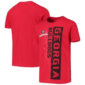 T-Shirt University of Georgia Youth Football T-Shirt Sidebar Red