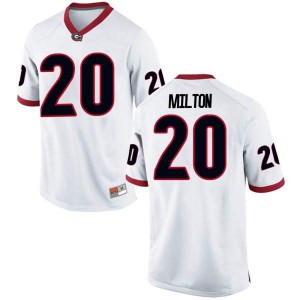 #20 Sevaughn Clark UGA Youth Game Embroidery Jersey White