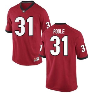 #31 William Poole Georgia Youth Game Official Jerseys Red