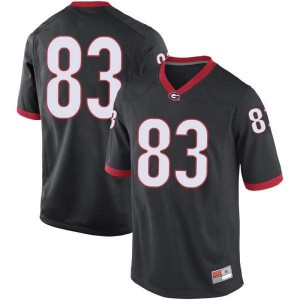 #83 Wix Patton University of Georgia Youth Game Official Jersey Black
