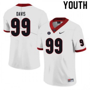 #99 Jordan Davis Georgia Youth Game High School Jerseys White